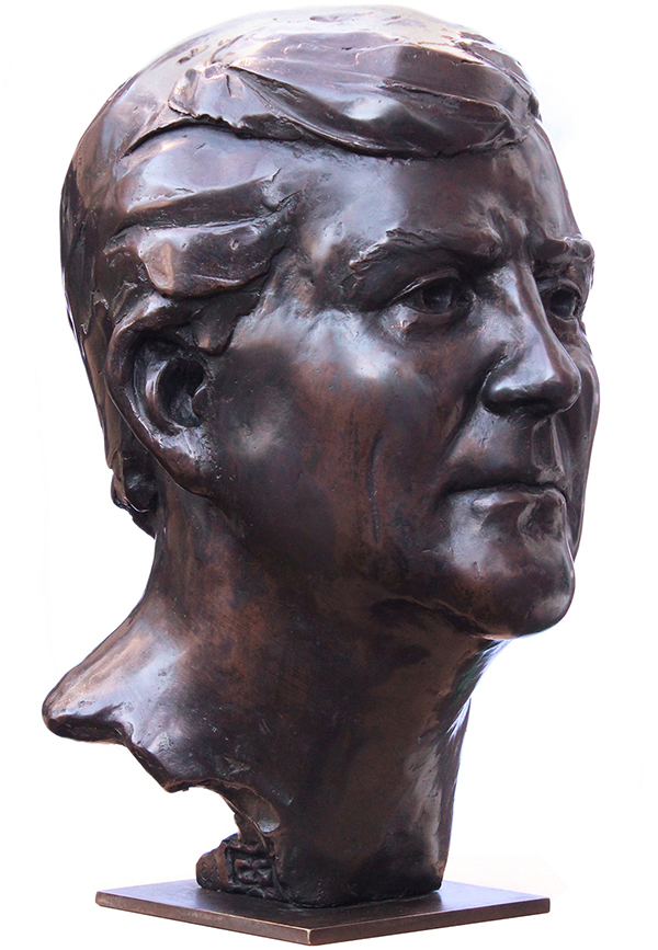 bronzen, portret, Willem-Alexander, koning, beeld, staatsieportret, staatsie-portret, statieportret, Willem, Alexander, kop, buste, portretbuste, brons, Guido Sprenkels, beeld, Wassenaar, hoofd, staatshoofd